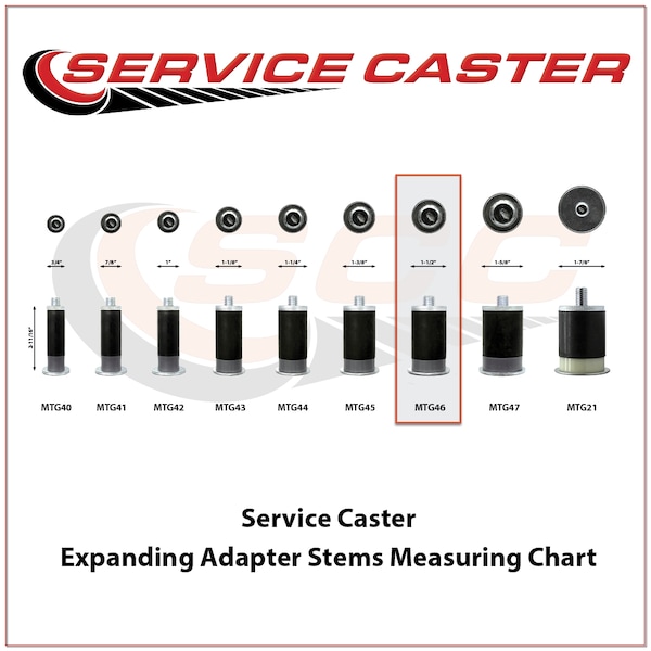 Service Caster 3.5 Inch Blue Polyurethane Swivel 1-1/2 Inch Expanding Stem Caster Brake, 2PK SCC-EX20S3514-PPUB-BLU-2-TLB-2-MTG46 - main